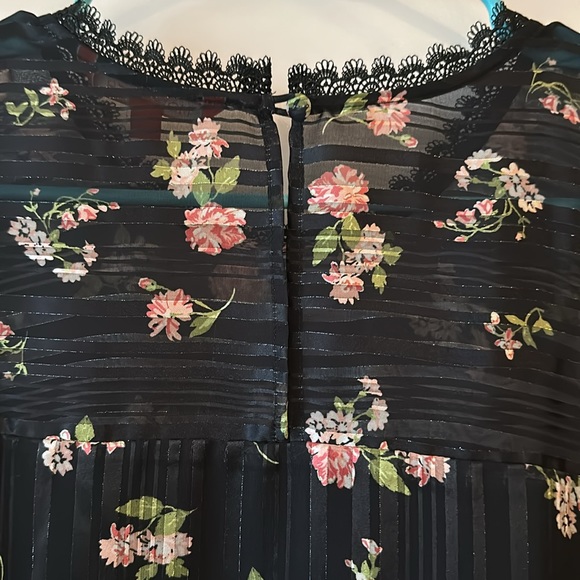 ModCloth Semi Sheer Black Floral Blouse - Picture 5 of 7
